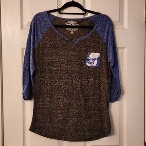 THREE SQUARE KU Hsyhawks 3/4 length soft T-shirt